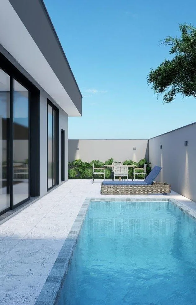 Piscina privativa com prainha
